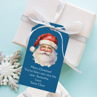 Blue Santa Claus Personalised Kids Christmas