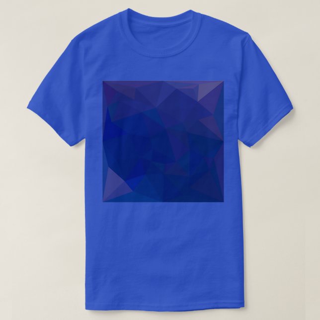 Blue Sapphire Abstract Low Polygon Background 1 T-Shirt (Design Front)