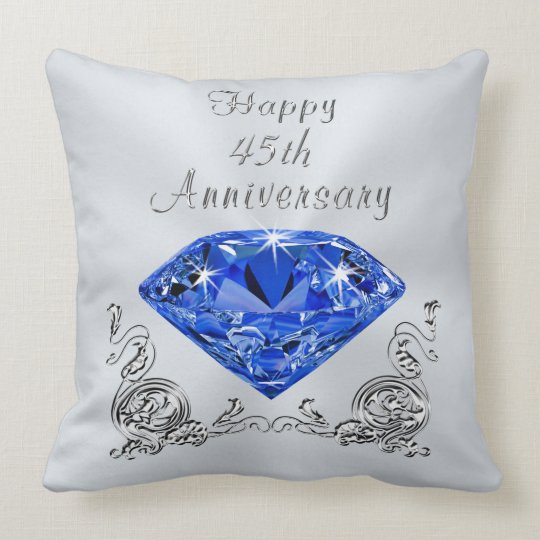 Blue Sapphire Anniversary Gifts, 45th Anniversary Cushion ...
