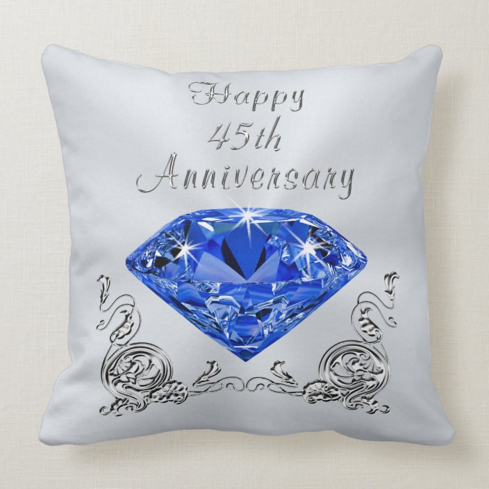 Sapphire Anniversary Gifts
 Blue Sapphire Anniversary Gifts 45th Anniversary Cushion