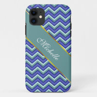 Blue Sapphire Chevron Pattern