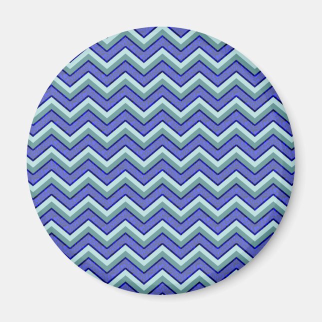 Blue Sapphire Chevron Pattern Magnet (Front)