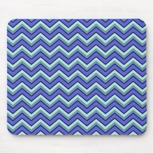 Blue Sapphire Chevron Pattern Mouse Mat