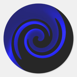 Blue Sapphire Classic Round Sticker