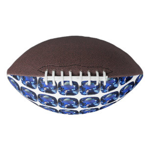 Blue Sapphire Cushion-Cut Pattern American Football