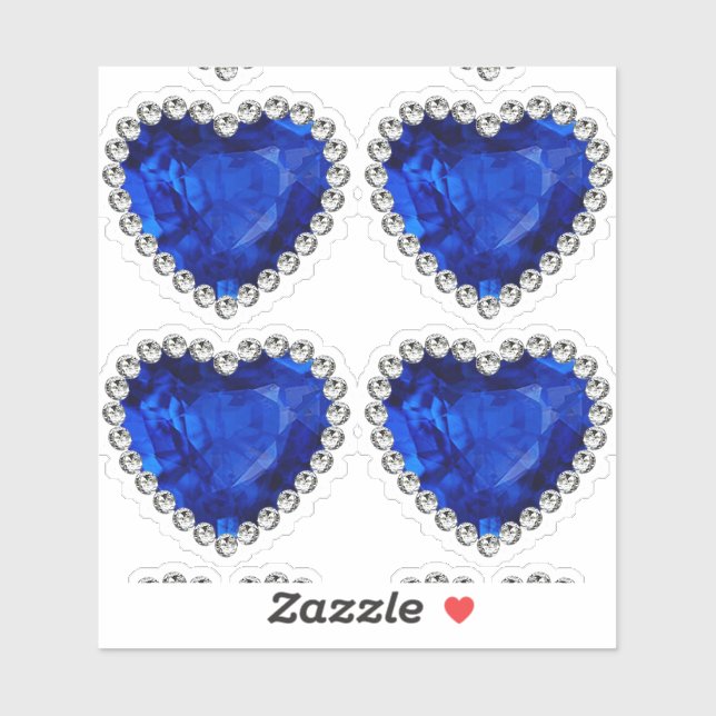 Blue Sapphire Diamond Anniversary Heart (Sheet)