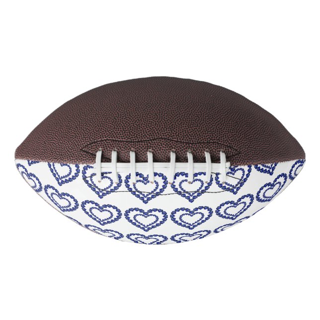 Blue Sapphire Heart American Football (Front)