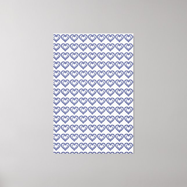 Blue Sapphire Heart Canvas Print (Front)