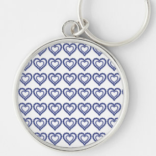 Blue Sapphire Heart Key Ring