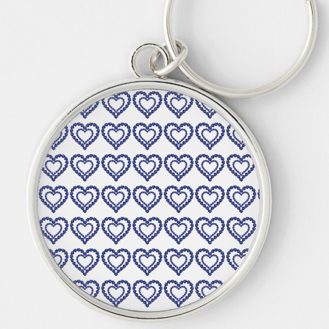 Blue Sapphire Heart Key Ring (Front)