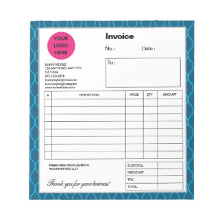 Blue Sapphire Line Company Business Invoice Note