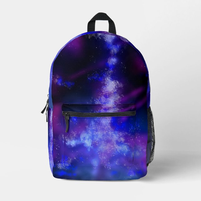 Blue Sapphire  Night Sky  Printed Backpack (Front)
