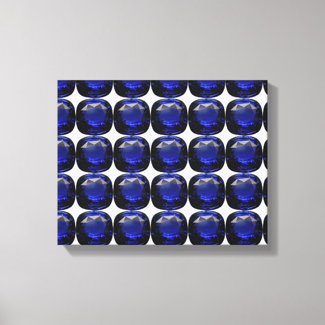 Blue Sapphire Pattern Design Canvas Print (Front)