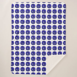 Blue Sapphire Pattern Design Sherpa Blanket