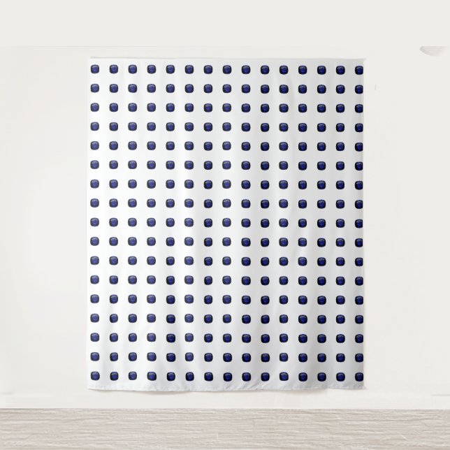 Blue Sapphire Pattern Design Tapestry (Front)