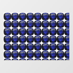 Blue Sapphire Pattern Design Window Cling