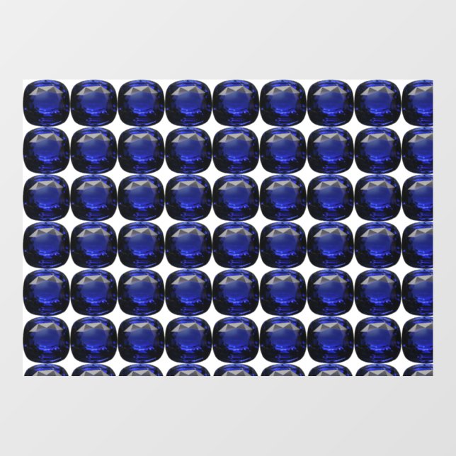 Blue Sapphire Pattern Design Window Cling (Sheet)