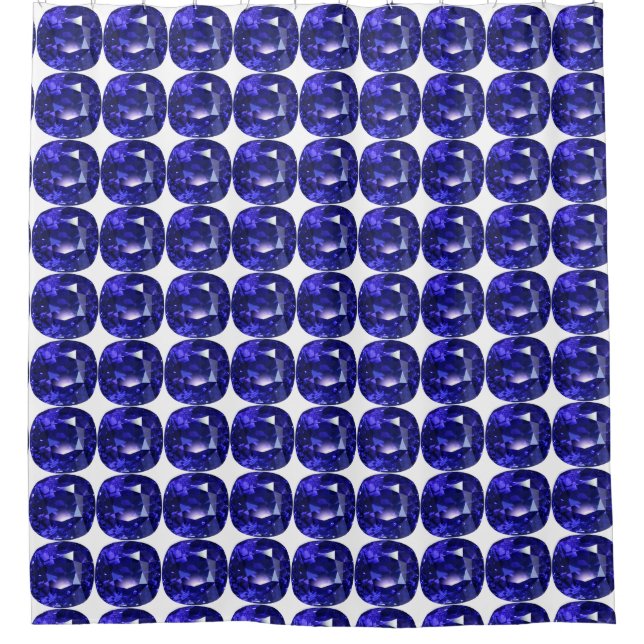 Blue Sapphire Shower Curtain (Front)