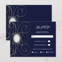 Blue Sapphire & Silver Diamond Anniversary RSVP