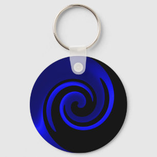 Blue Sapphire Swirl Keychain