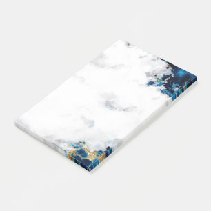 Blue Sapphire Watercolor Geode Post-it Notes