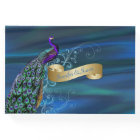 Blue Satin and Peacock Wedding Guest Book