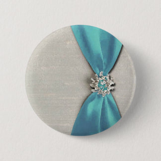 blue satin ribbon with jewel copy 6 cm round badge