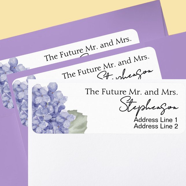 Blue Save The Date Custom Name Return Address (Creator Uploaded)