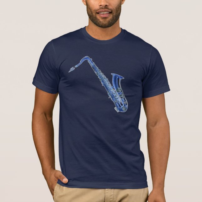 Blue Saxophone T-Shirt (Front)