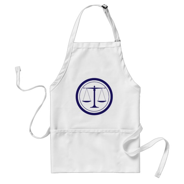Blue Scales of Justice Silhouette Standard Apron (Front)