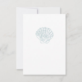 Blue Scallop Thank You Card