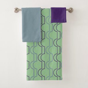 Blue Scallops Bath Towel Set