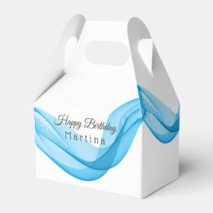 Blue Scarf Birthday or Wedding Favour Box