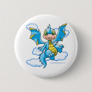 Blue Scorchio with his head in the clouds 6 Cm Round Badge