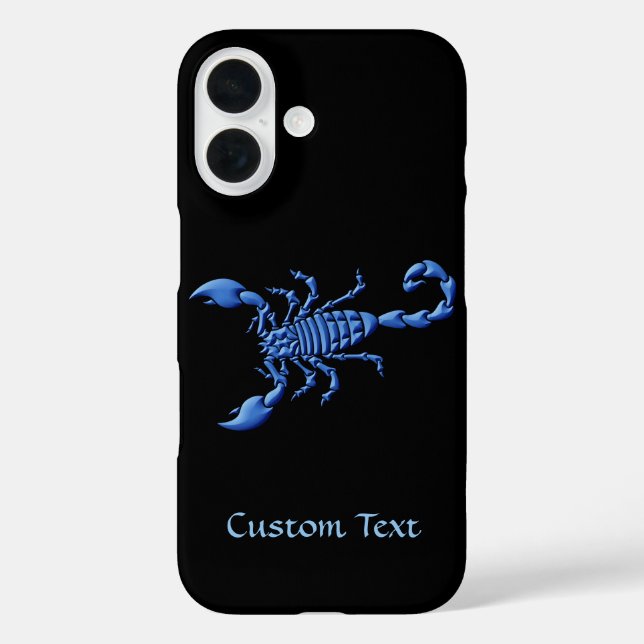 Blue Scorpion Case-Mate iPhone Case (Back)
