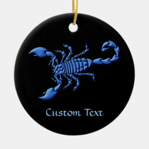 Blue Scorpion Ceramic Tree Decoration