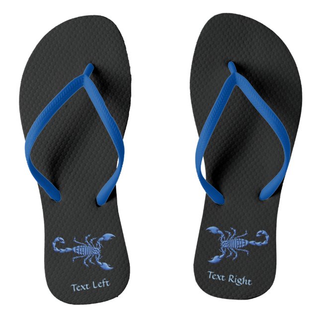 Blue Scorpion Flip Flops (Footbed)