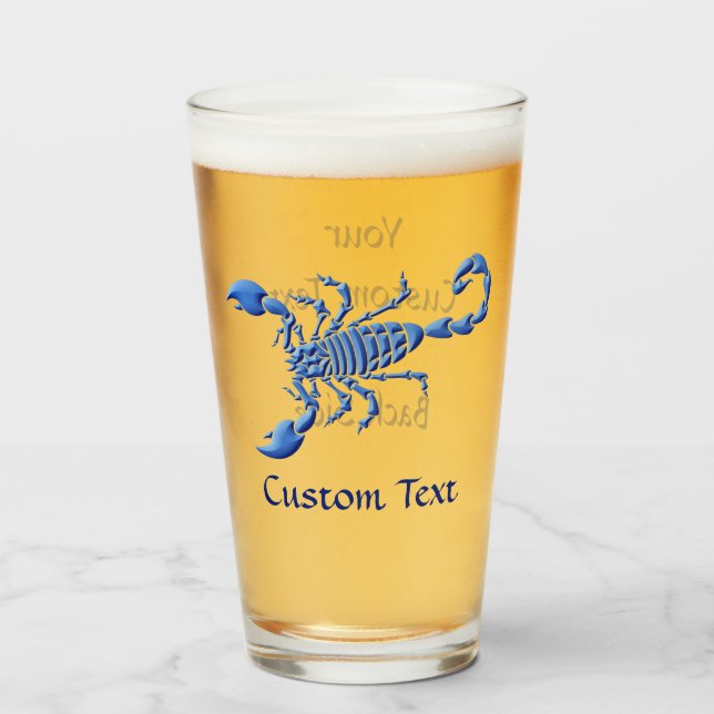 Blue Scorpion Glass (Front Filled)