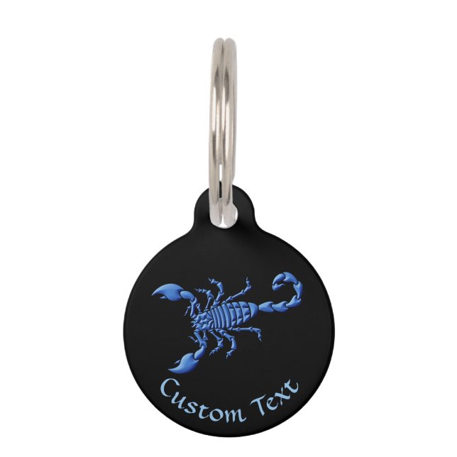 Blue Scorpion Pet Tag (Front)