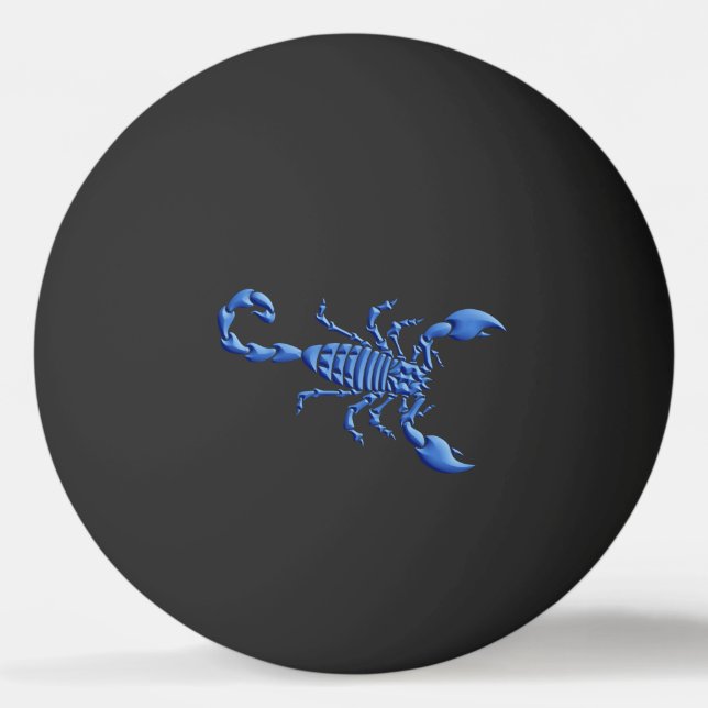 Blue Scorpion Ping Pong Ball (Front)