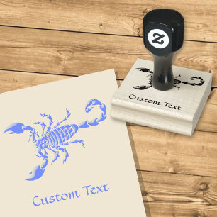 Blue Scorpion Rubber Stamp