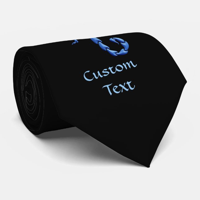 Blue Scorpion Tie (Rolled)