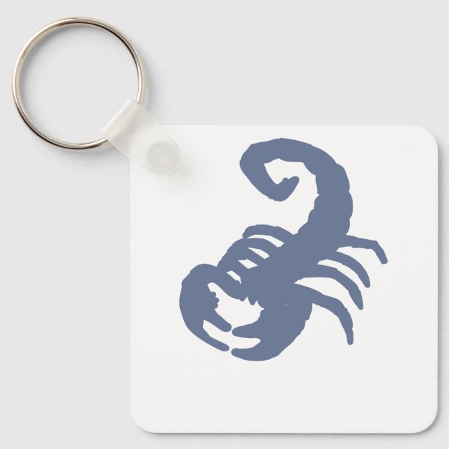 Blue Scorpion Zodiac Keychain – Cool Celestial  (Front)