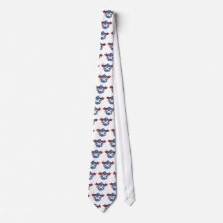 Blue Scottish Dragon Saint Andrew's Cross Tie