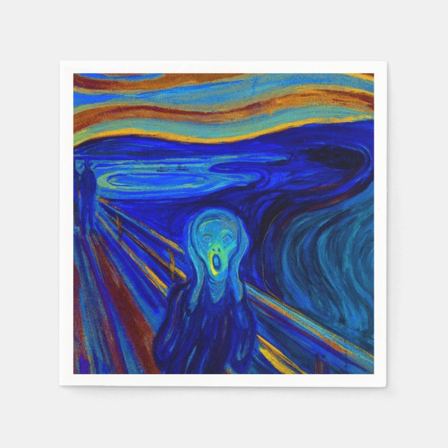 Blue Scream Paper Napkin (Front)
