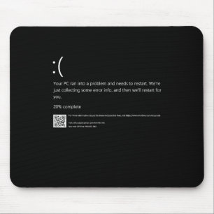 Blue Screen Of Death It Geek Halloween Party Diy C Mouse Mat