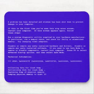 Blue Screen of Death Mouse Mat