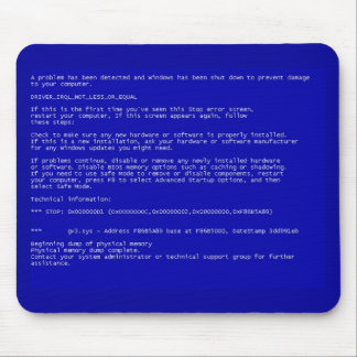 Blue Screen Of Death Mouse Mat