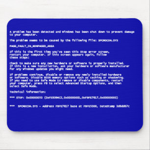 Blue Screen of Death Mouse Mat