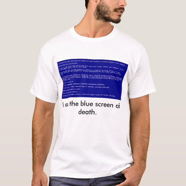 Blue Screen of Death T-Shirt (Front)
